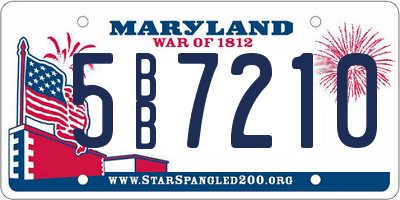 MD license plate 5BB7210