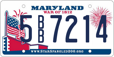 MD license plate 5BB7214