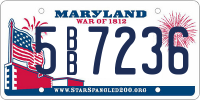 MD license plate 5BB7236