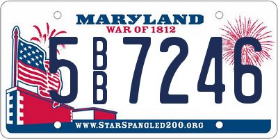 MD license plate 5BB7246