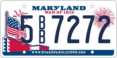 MD license plate 5BB7272