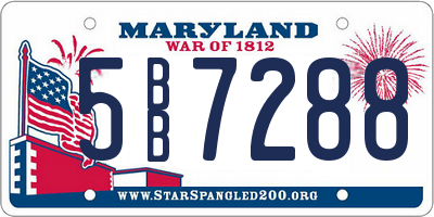 MD license plate 5BB7288