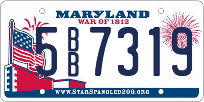 MD license plate 5BB7319