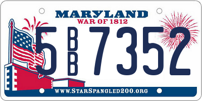 MD license plate 5BB7352