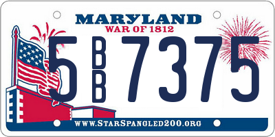 MD license plate 5BB7375
