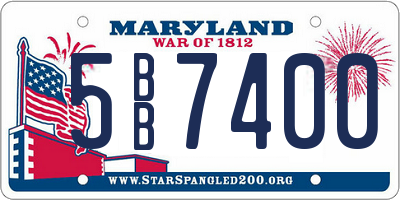 MD license plate 5BB7400