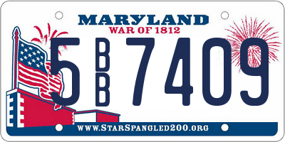 MD license plate 5BB7409