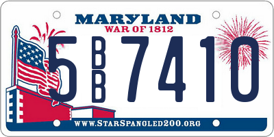 MD license plate 5BB7410