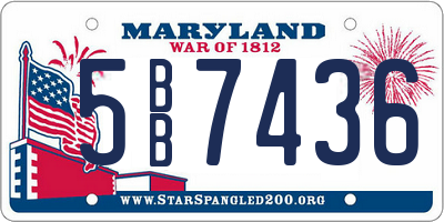 MD license plate 5BB7436