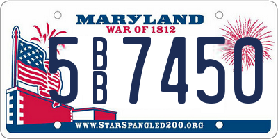 MD license plate 5BB7450