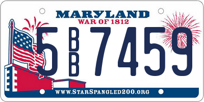 MD license plate 5BB7459