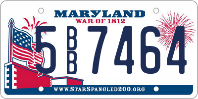 MD license plate 5BB7464