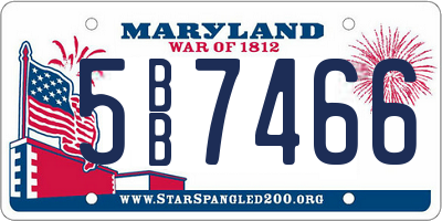 MD license plate 5BB7466