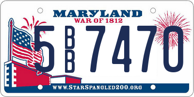 MD license plate 5BB7470