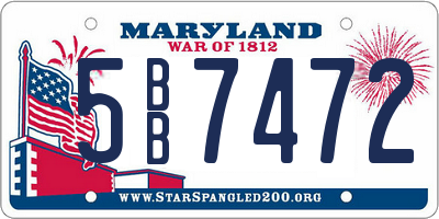 MD license plate 5BB7472
