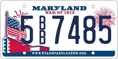 MD license plate 5BB7485