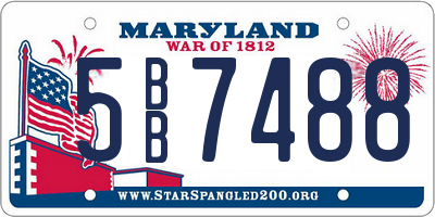 MD license plate 5BB7488