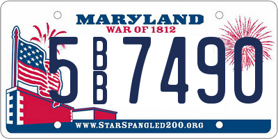MD license plate 5BB7490