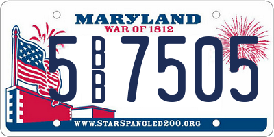 MD license plate 5BB7505
