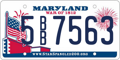 MD license plate 5BB7563