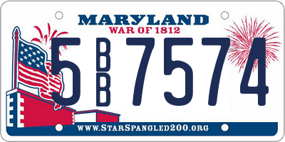 MD license plate 5BB7574