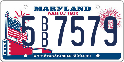MD license plate 5BB7579