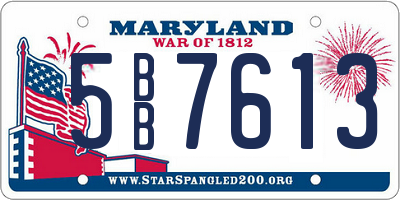 MD license plate 5BB7613