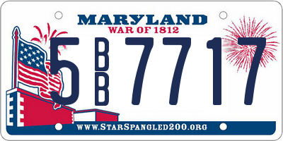 MD license plate 5BB7717
