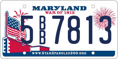 MD license plate 5BB7813