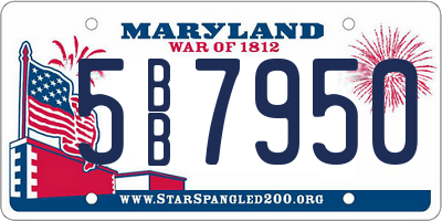 MD license plate 5BB7950
