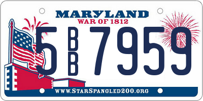 MD license plate 5BB7959