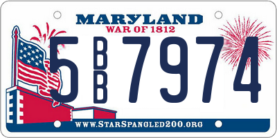 MD license plate 5BB7974