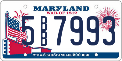 MD license plate 5BB7993