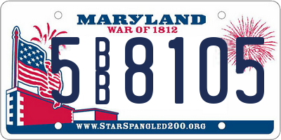 MD license plate 5BB8105
