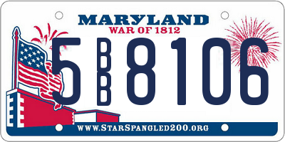MD license plate 5BB8106