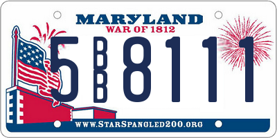 MD license plate 5BB8111