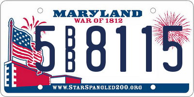 MD license plate 5BB8115