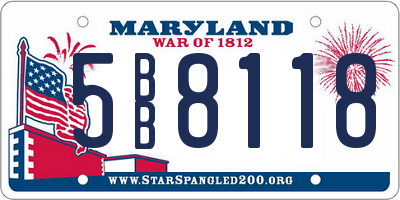 MD license plate 5BB8118
