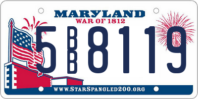 MD license plate 5BB8119