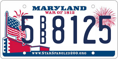 MD license plate 5BB8125
