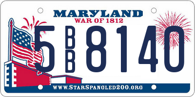 MD license plate 5BB8140