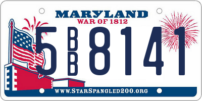 MD license plate 5BB8141