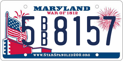 MD license plate 5BB8157