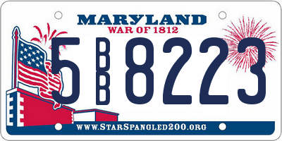 MD license plate 5BB8223