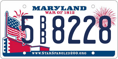 MD license plate 5BB8228