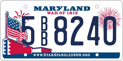 MD license plate 5BB8240