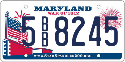 MD license plate 5BB8245