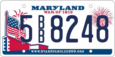 MD license plate 5BB8248