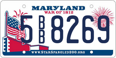MD license plate 5BB8269