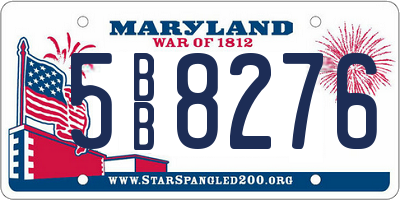 MD license plate 5BB8276